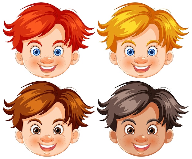 Un grupo diverso de niños felices