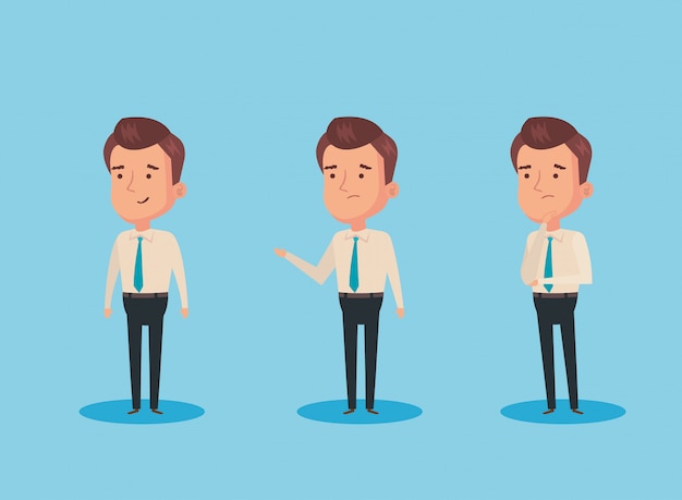 Grupo de empresarios elegante personaje avatar