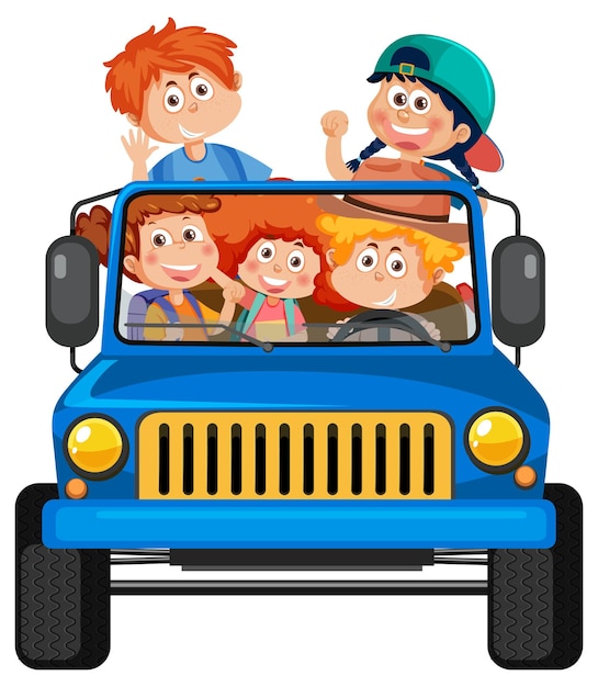Grupo de familiares y amigos viajando