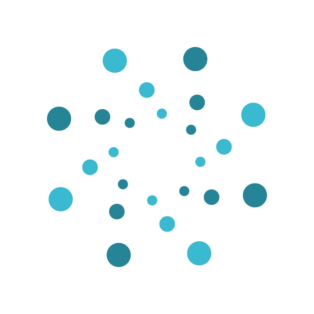 Grupo de formas de círculos abstractos innovadores