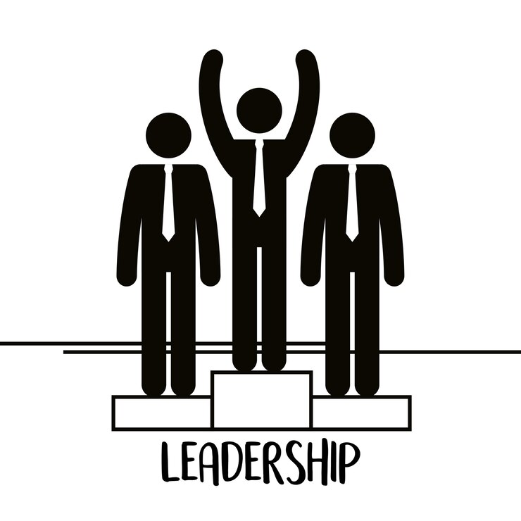 Vector grupo de gente de negocios con trabajo en equipo podio