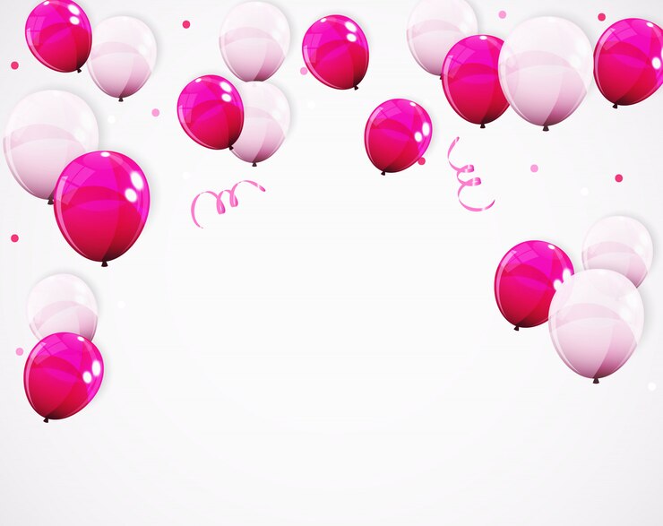 Vector grupo de globos de helio brillante de color