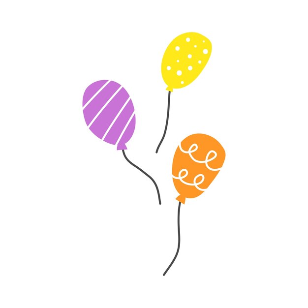 Grupo de globos de helio de colores