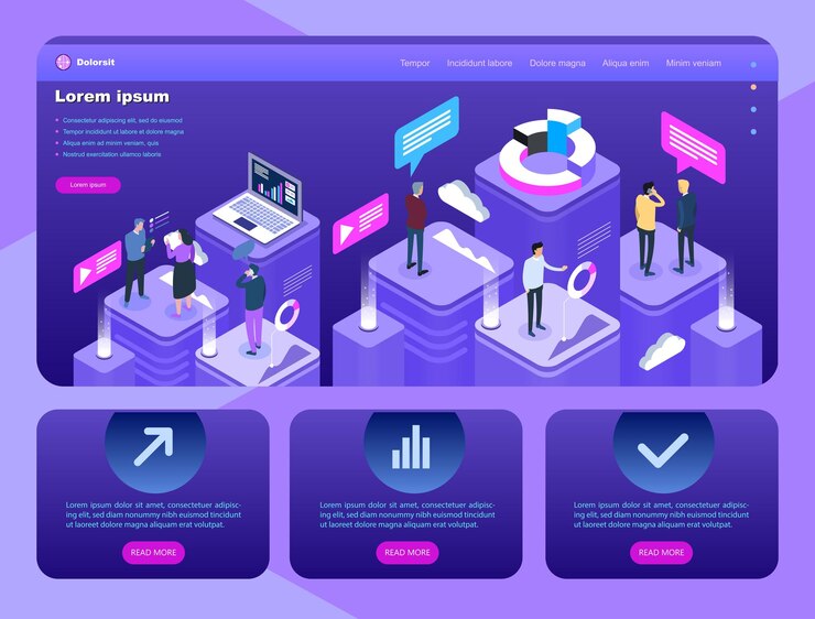 Vector un grupo de hombres de negocios se comunican sobre el tema de más negocios en el negocio ilustración isométrica multicolor concepto isométrico vectorial de marketing y finanzas ilustración vectorial