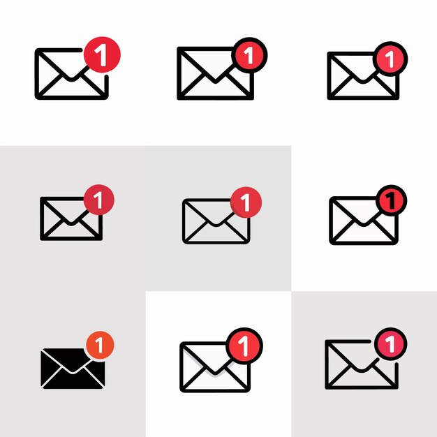 un grupo de iconos diferentes, incluida una de las letras, no entra