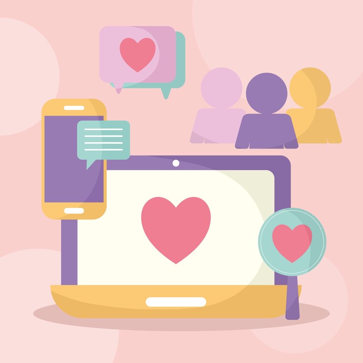Vector grupo de iconos de redes sociales sobre un diseño de ilustración rosa