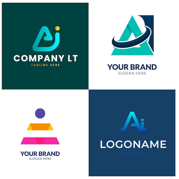 un grupo de logotipos que incluye un logotipo de su marca