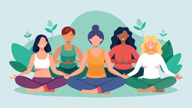 Un grupo de mujeres con síndrome de fatiga crónica practicando una forma lenta y restauradora de yoga