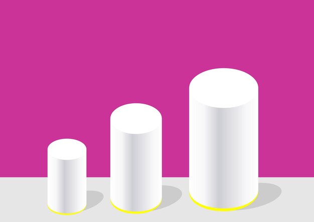 un grupo de objetos blancos con una marca amarilla en la parte inferior