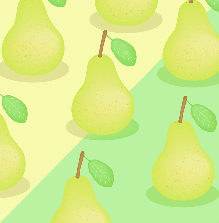 grupo de pera de fruta dulce