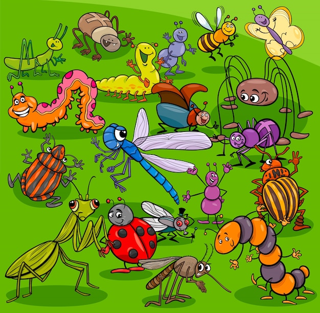 Vector grupo de personajes de dibujos animados animales de dibujos animados