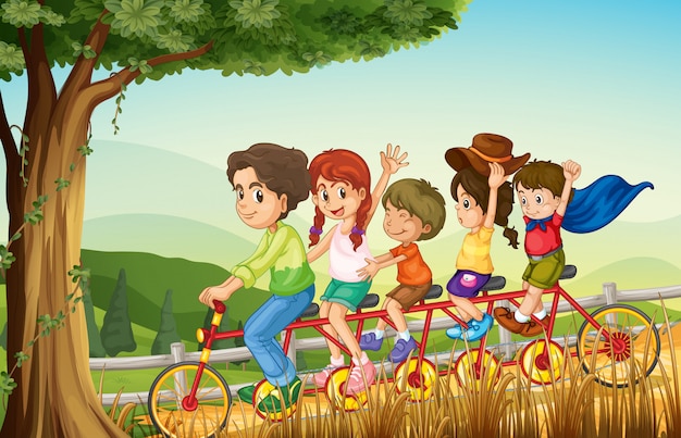 Un grupo de personas en bicicleta.