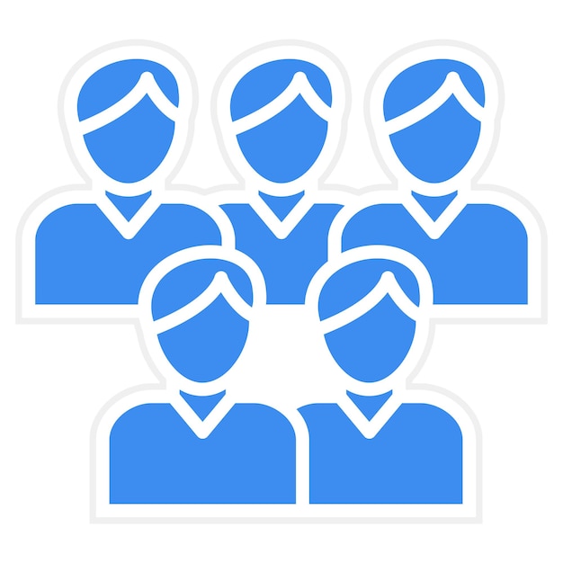 un grupo de personas con camisas azules y blancas con una que dice azul