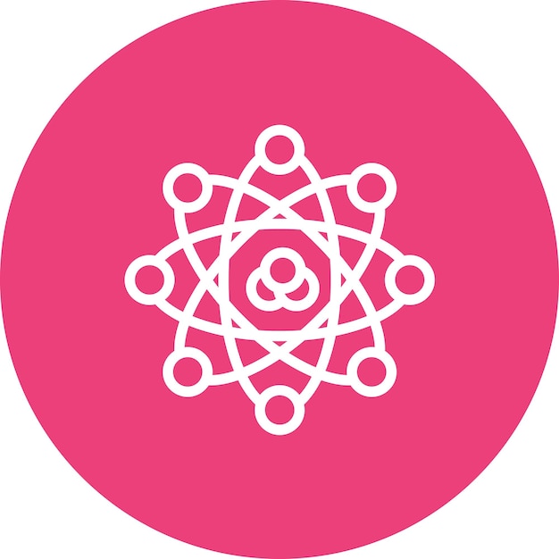 un grupo de personas en un círculo con un círculo rosa en el medio