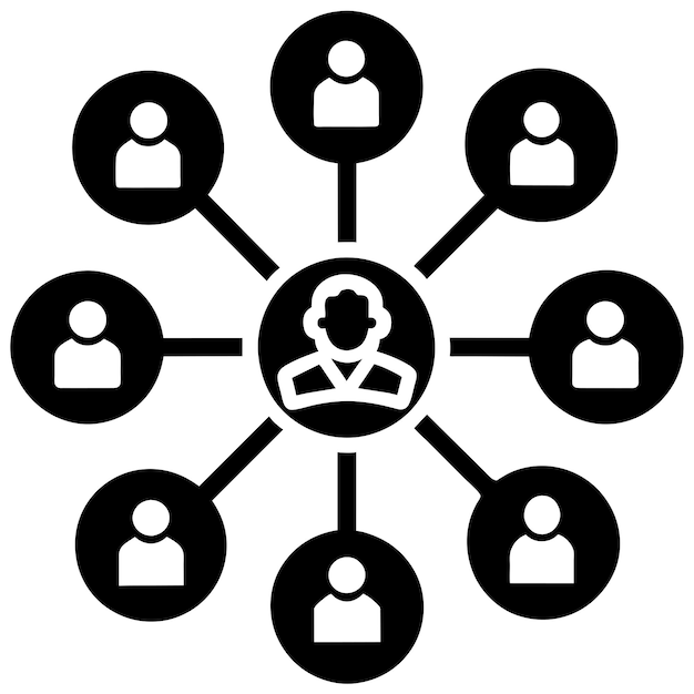 un grupo de personas con un círculo de personas en el medio