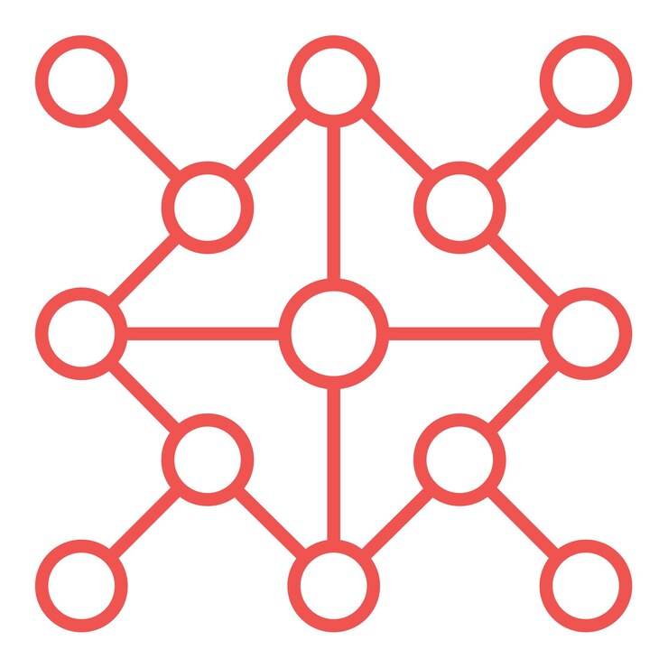 Vector un grupo de personas con círculos que dicen círculo
