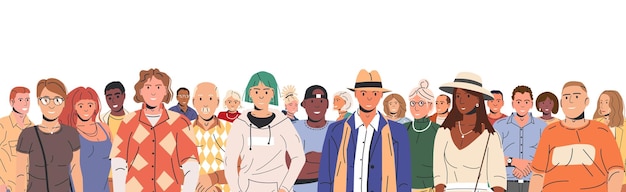 Grupo de personas multiculturales y multirraciales