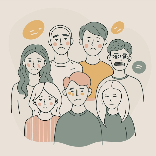 un grupo de personas con una que tiene la palabra "no" en ella