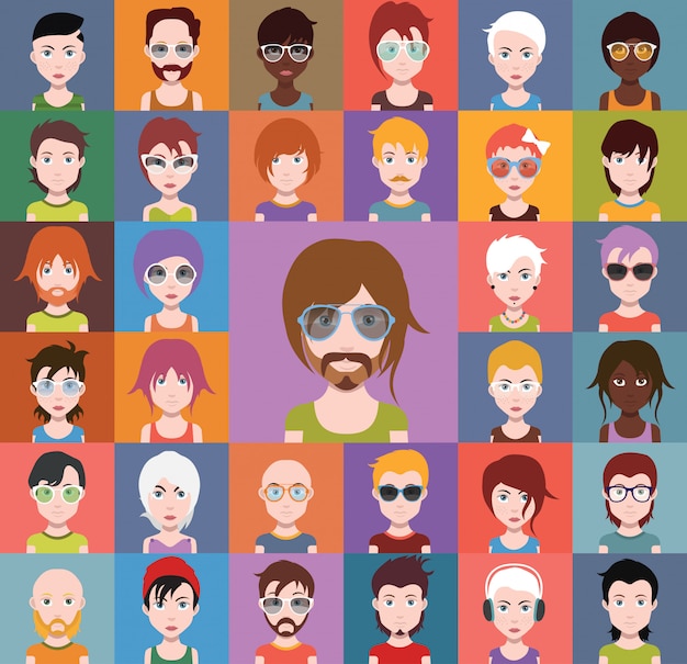 Vector grupo de personas