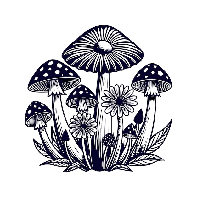 Grupo de setas y flores Ilustración vectorial aislada de Clipart