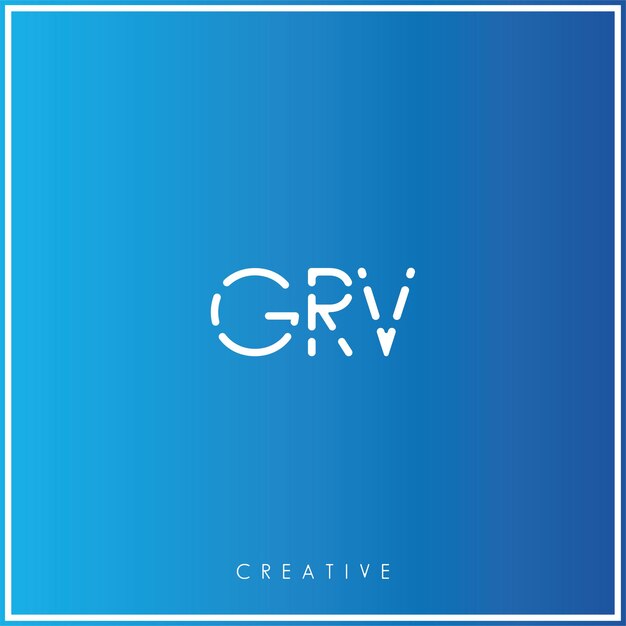 GRV Premium Vector último diseño de logotipo diseño creativo logotipo vector ilustración monograma logotipo mínimo