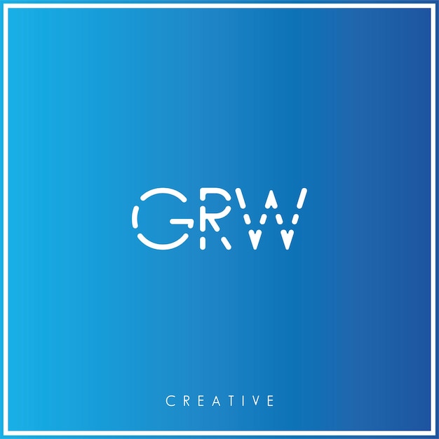 GRW Premium Vector último diseño de logotipo diseño creativo logotipo vector ilustración monograma logotipo mínimo