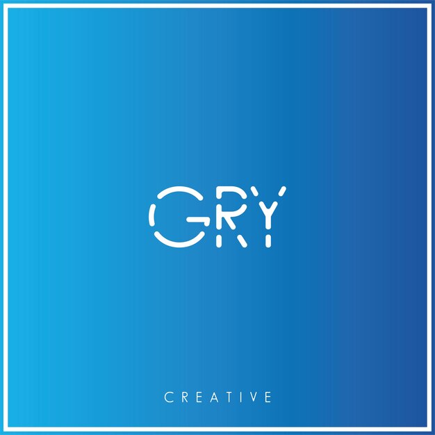 GRY Premium Vector último diseño de logotipo diseño creativo logotipo vector ilustración monograma logotipo mínimo