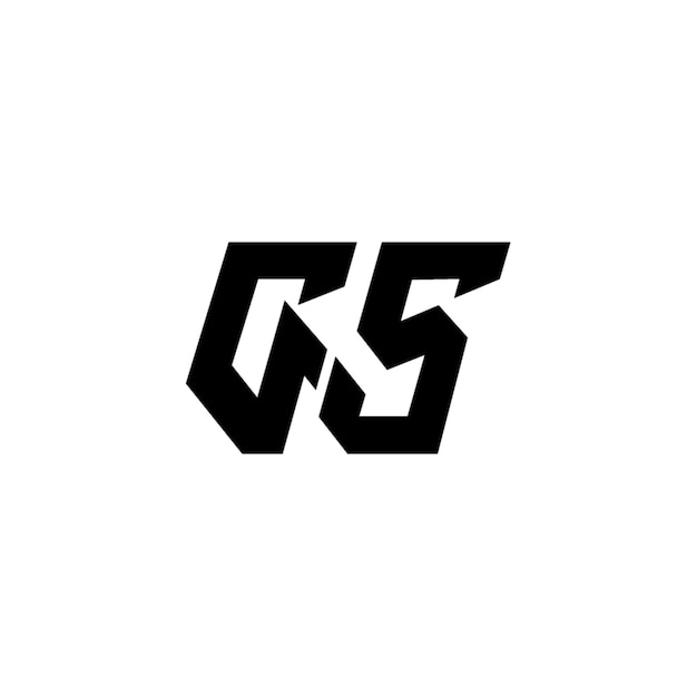 GS monograma logotipo diseño carta texto nombre símbolo monocromo logotipo alfabeto carácter simple logotipo