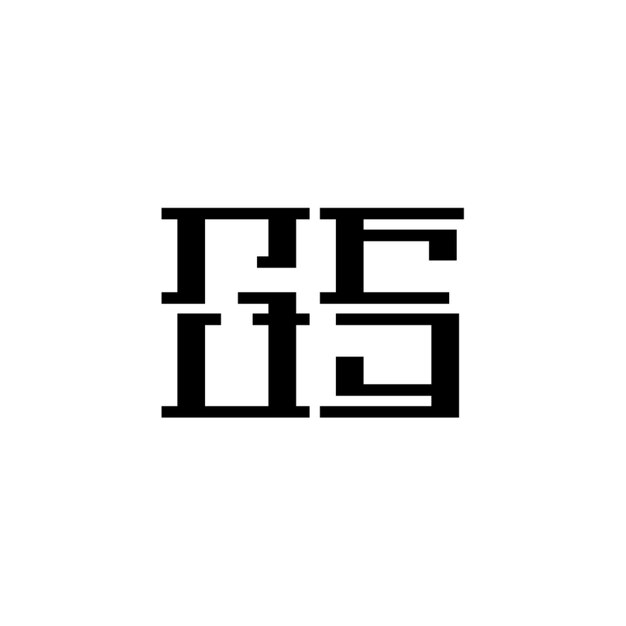 GS monograma logotipo diseño carta texto nombre símbolo monocromo logotipo alfabeto carácter simple logotipo