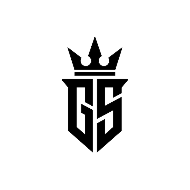 GS monograma logotipo diseño carta texto nombre símbolo monocromo logotipo alfabeto carácter simple logotipo