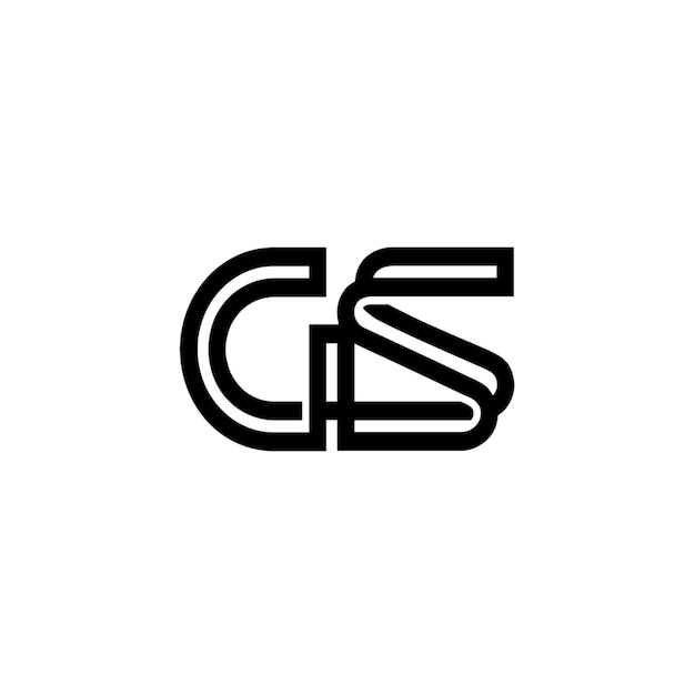 GS monograma logotipo diseño carta texto nombre símbolo monocromo logotipo alfabeto carácter simple logotipo