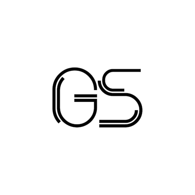 GS monograma logotipo diseño carta texto nombre símbolo monocromo logotipo alfabeto carácter simple logotipo