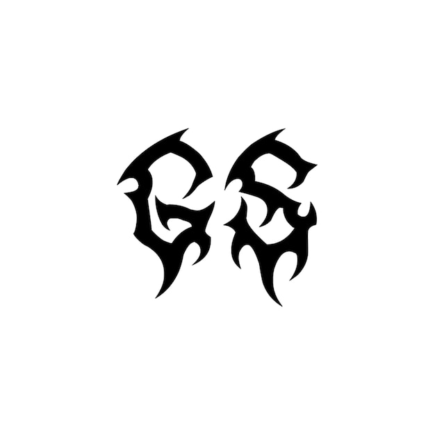 GS monograma logotipo diseño carta texto nombre símbolo monocromo logotipo alfabeto carácter simple logotipo