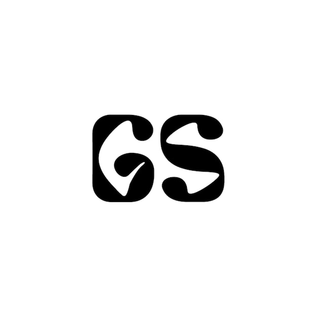 GS monograma logotipo diseño carta texto nombre símbolo monocromo logotipo alfabeto carácter simple logotipo