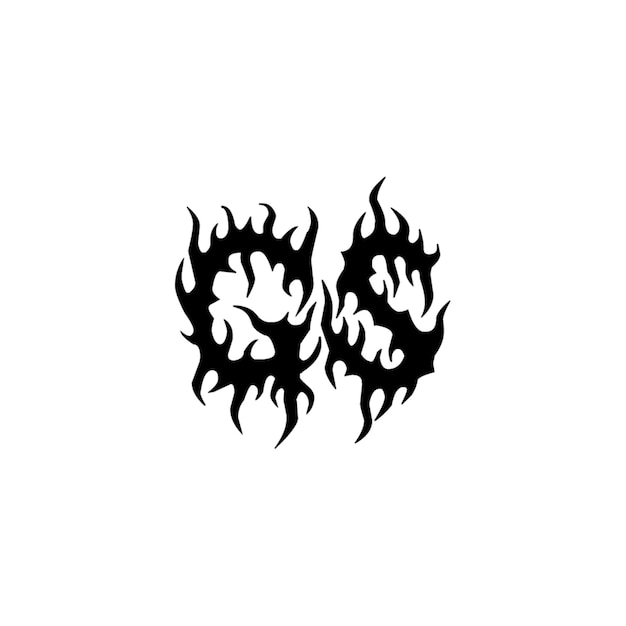 GS monograma logotipo diseño carta texto nombre símbolo monocromo logotipo alfabeto carácter simple logotipo