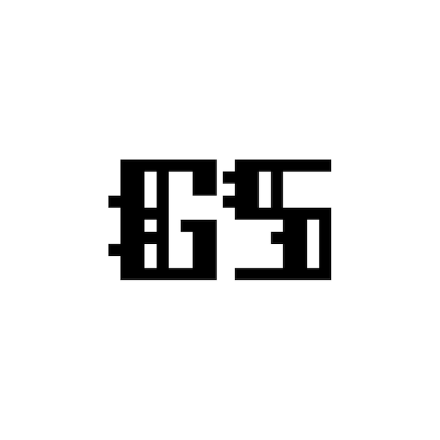 GS monograma logotipo diseño carta texto nombre símbolo monocromo logotipo alfabeto carácter simple logotipo