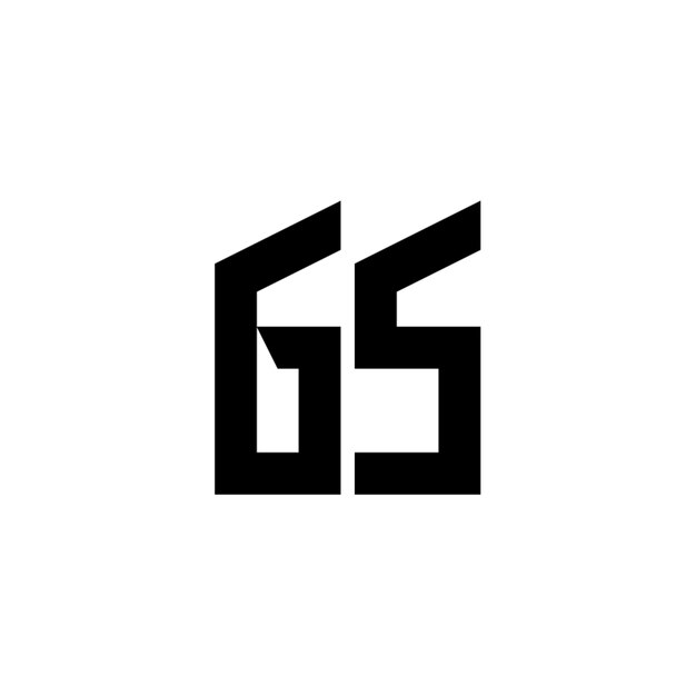 GS monograma logotipo diseño carta texto nombre símbolo monocromo logotipo alfabeto carácter simple logotipo