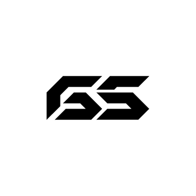 GS monograma logotipo diseño carta texto nombre símbolo monocromo logotipo alfabeto carácter simple logotipo