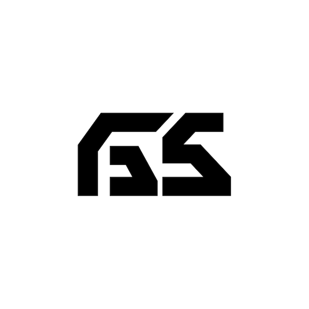 GS monograma logotipo diseño carta texto nombre símbolo monocromo logotipo alfabeto carácter simple logotipo