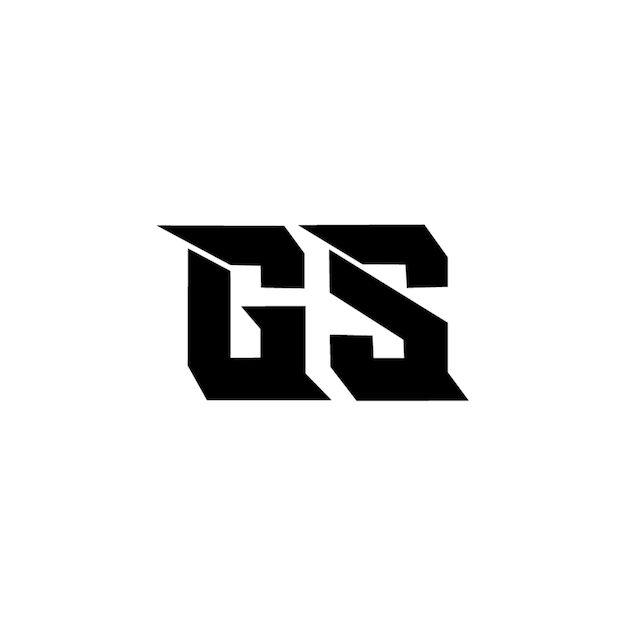 GS monograma logotipo diseño carta texto nombre símbolo monocromo logotipo alfabeto carácter simple logotipo