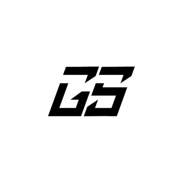 GS monograma logotipo diseño carta texto nombre símbolo monocromo logotipo alfabeto carácter simple logotipo