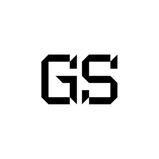 GS monograma logotipo diseño carta texto nombre símbolo monocromo logotipo alfabeto carácter simple logotipo