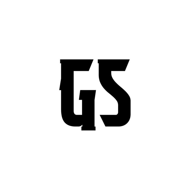 GS monograma logotipo diseño carta texto nombre símbolo monocromo logotipo alfabeto carácter simple logotipo
