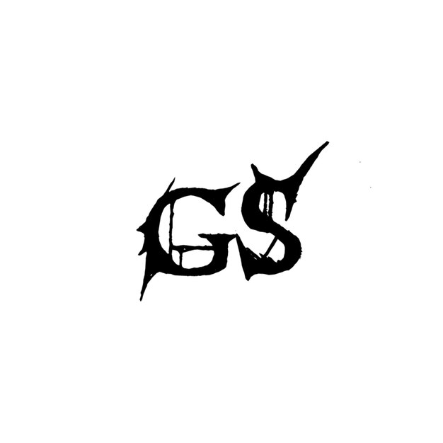 GS monograma logotipo diseño carta texto nombre símbolo monocromo logotipo alfabeto carácter simple logotipo