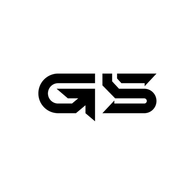 GS monograma logotipo diseño carta texto nombre símbolo monocromo logotipo alfabeto carácter simple logotipo