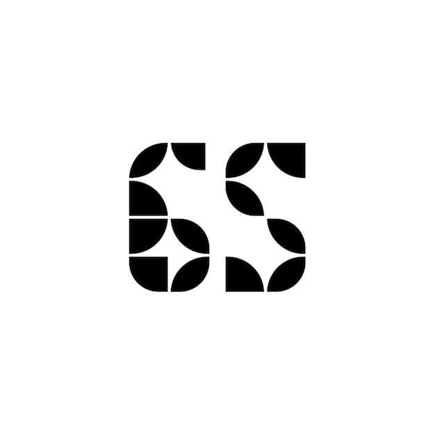 GS monograma logotipo diseño carta texto nombre símbolo monocromo logotipo alfabeto carácter simple logotipo