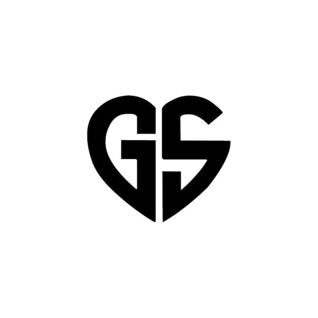 GS monograma logotipo diseño carta texto nombre símbolo monocromo logotipo alfabeto carácter simple logotipo