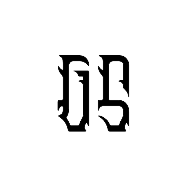 GS monograma logotipo diseño carta texto nombre símbolo monocromo logotipo alfabeto carácter simple logotipo