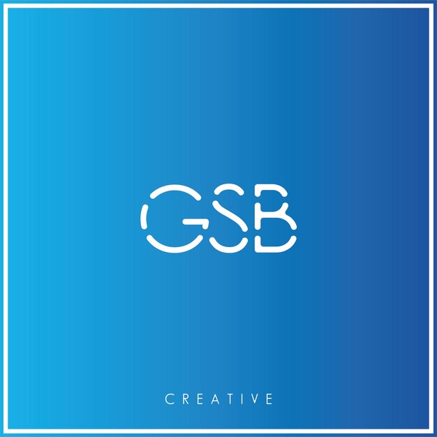 GSB Premium Vector último diseño de logotipo diseño creativo logotipo vector ilustración monograma logotipo mínimo