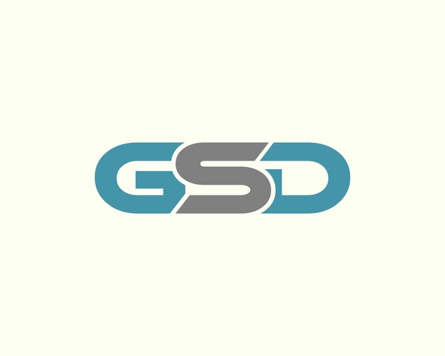 GSD letter logo design vectorUn logotipo para una empresa que dice 'gsd'